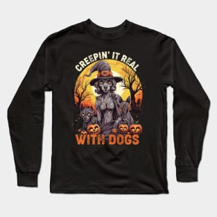 Boo-tifully Bewitched Puppy Dog Halloween Long Sleeve T-Shirt